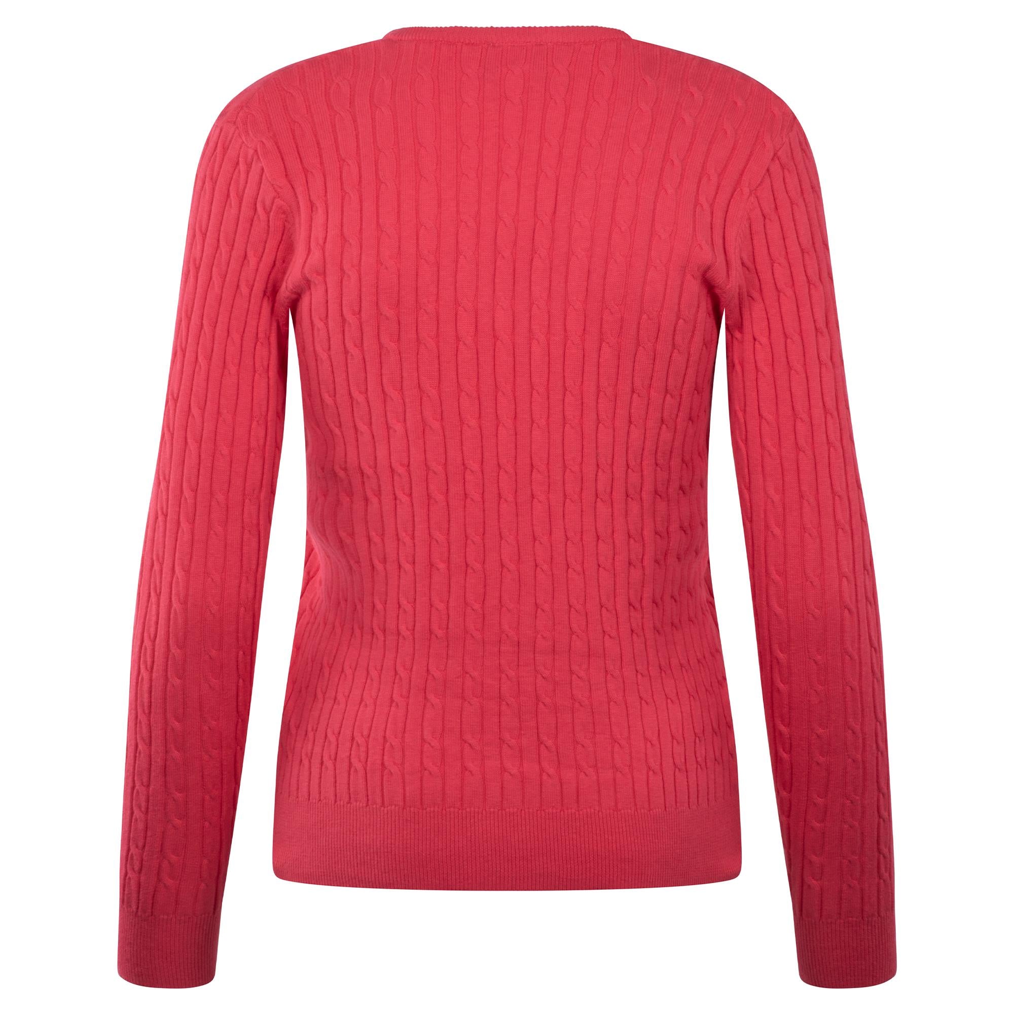 Daily Sports Madelene Ladies Knitted Golf Sweater Intense Coral
